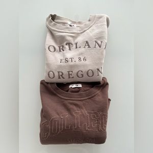 Garage Oversized Cropped Graphic Sweatshirts | Sizes Small/Medium